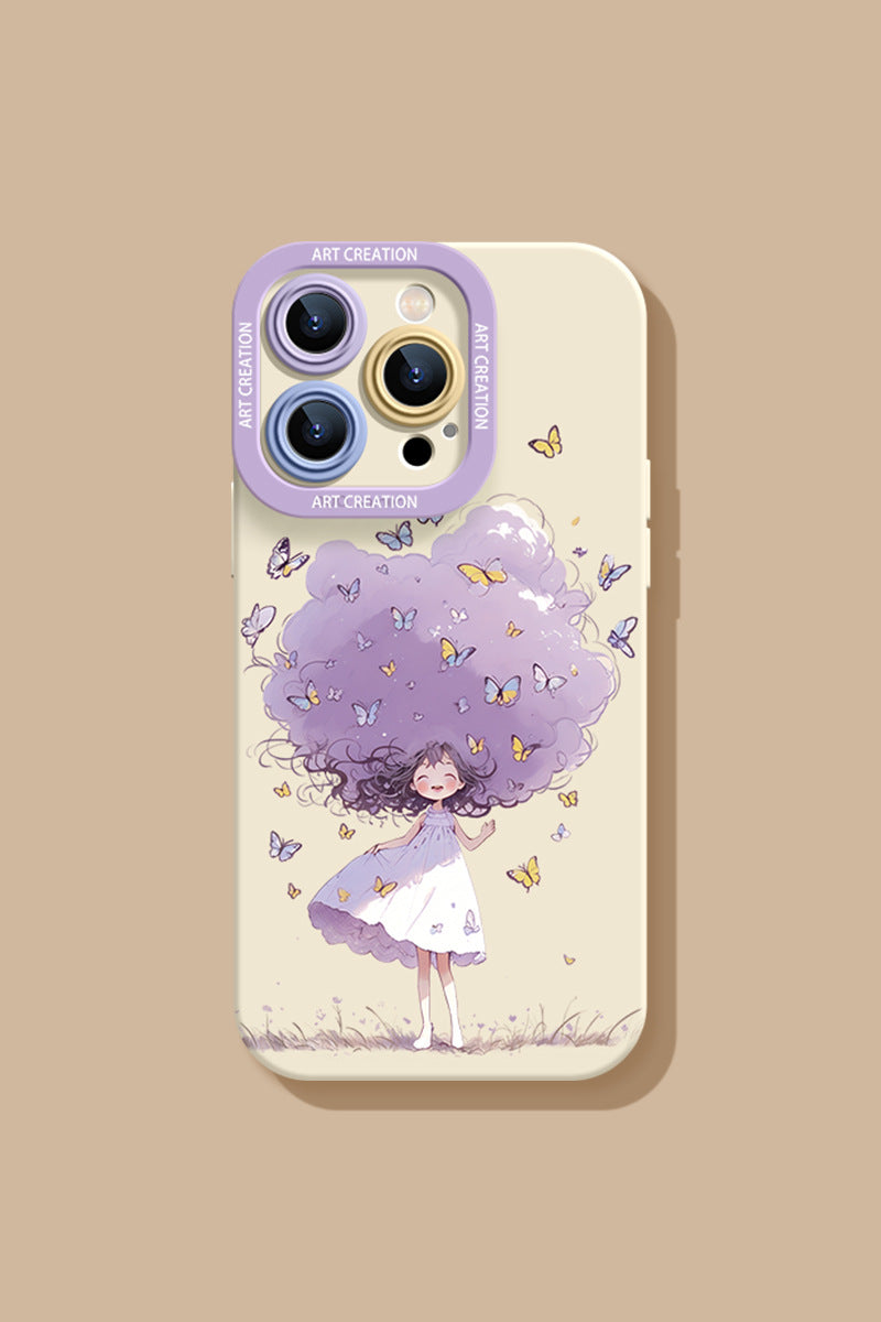 New style little girl silicone high-grade mobile phone case