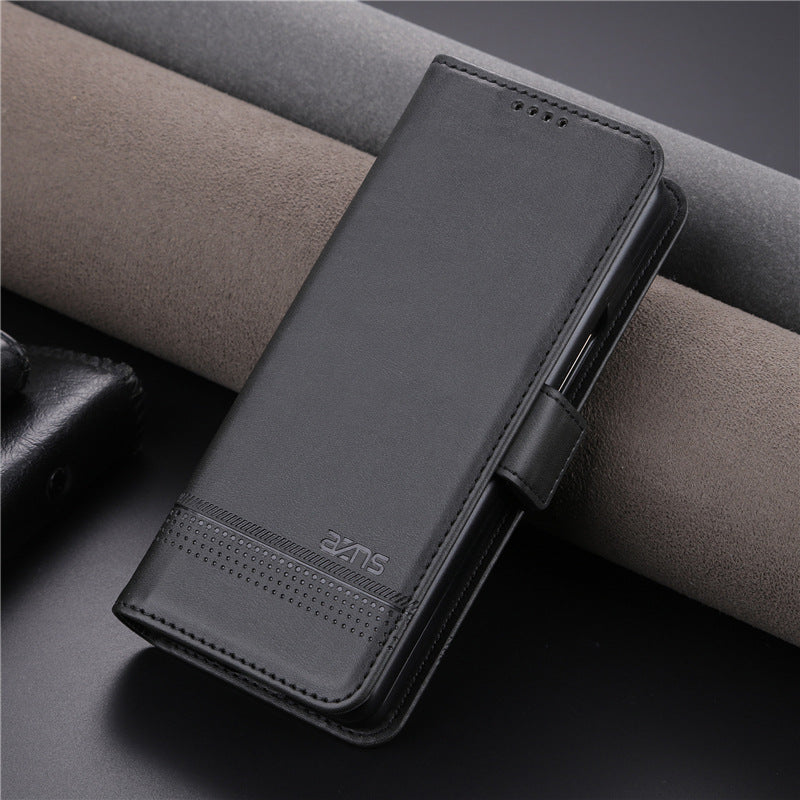 Angkop para sa Samsung z fold 3/4/5 premium genuine leather case retro business mobile phone case