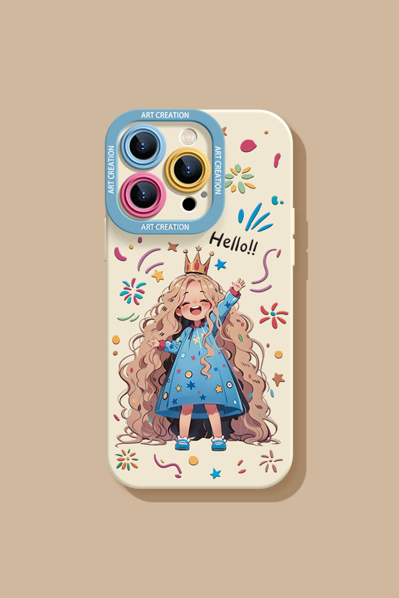 New style little girl silicone high-grade mobile phone case