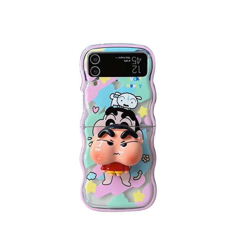 Cute cartoon Shin-chan stand phone case