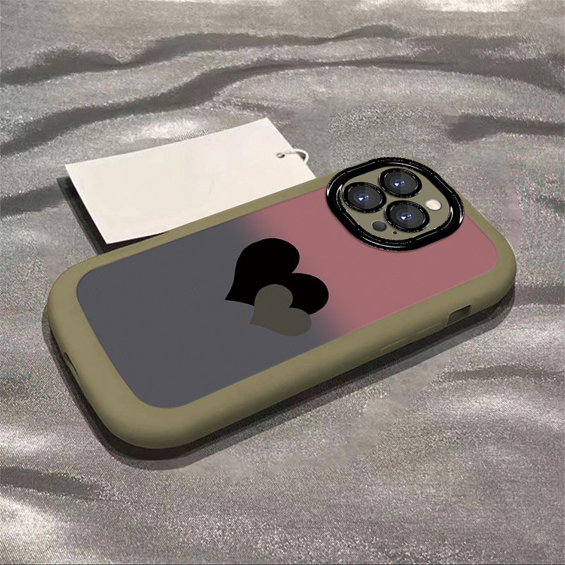 2025 New Gradient Double Heart Phone Case for iPhone