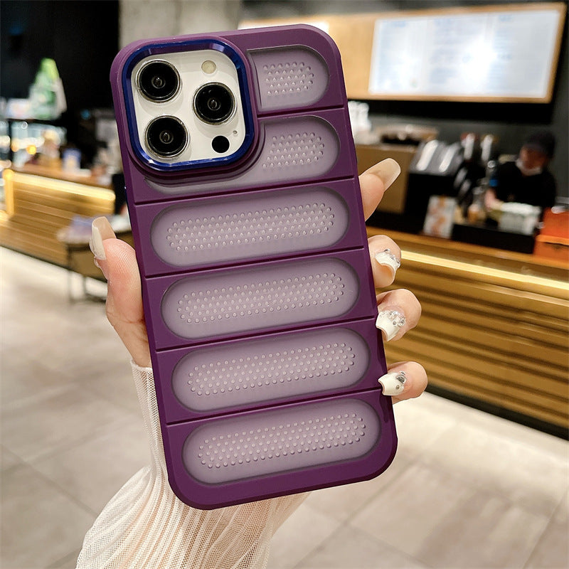 Frosted heat dissipation breathable silicone phone case