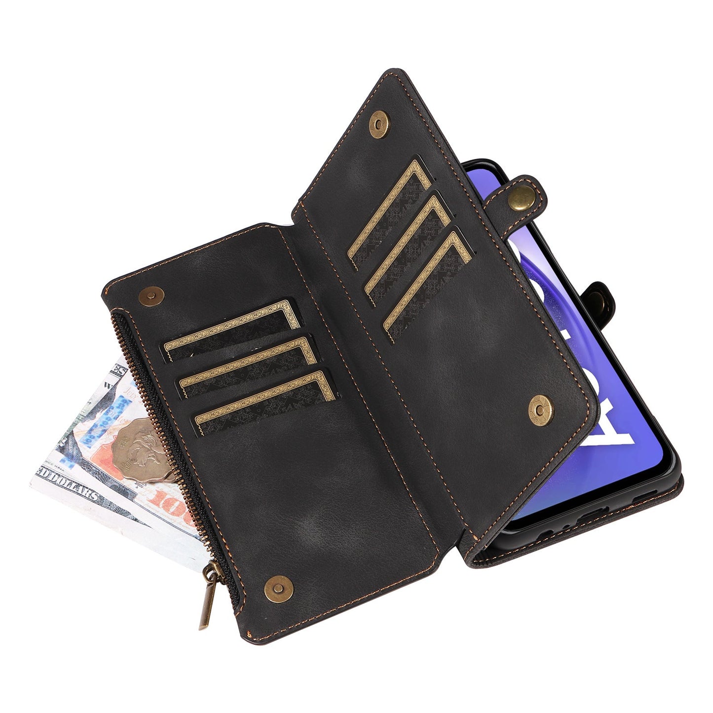 New high-grade calf leather flip phone case