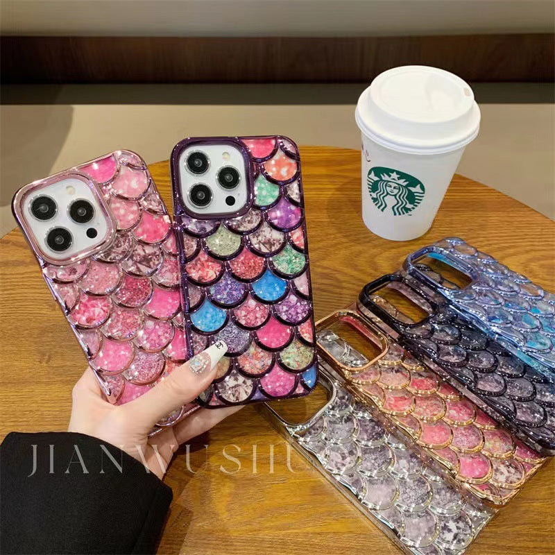 2024 New Mermaid Three-Dimensional Luxury Light Scale Phone Case