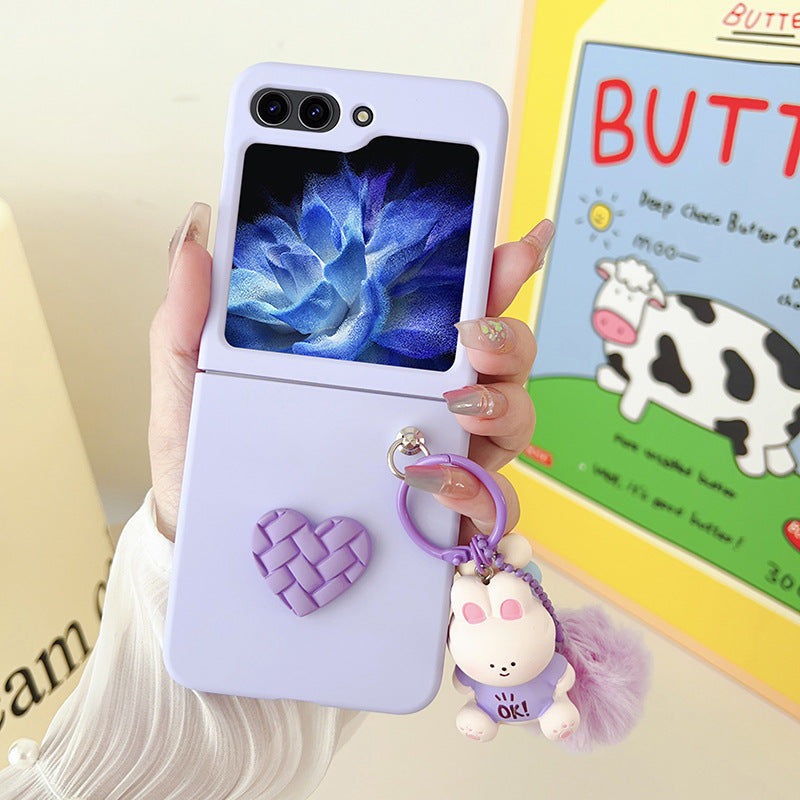 Silicone diamond heart cartoon pendant mobile phone case