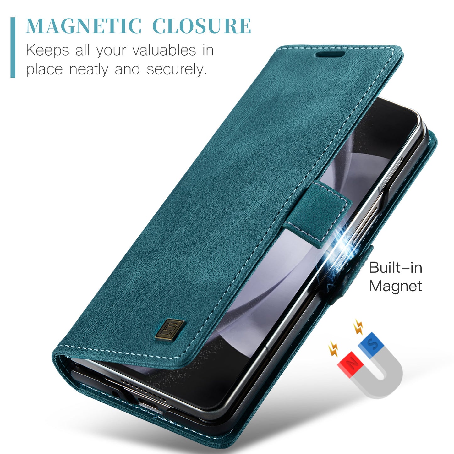 New leather flip cover foldable anti-fall mobile phone case