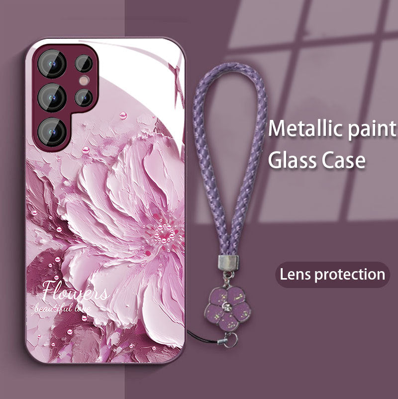 Samsung Oil Painting Peony Bracelet Phone Case