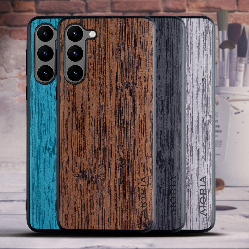 Simple wood grain pastoral style phone case for Samsung Galaxy S/A