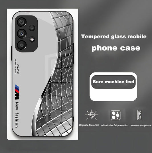 Grid BMW fashion glass advanced anti-fall suitable for Samsung