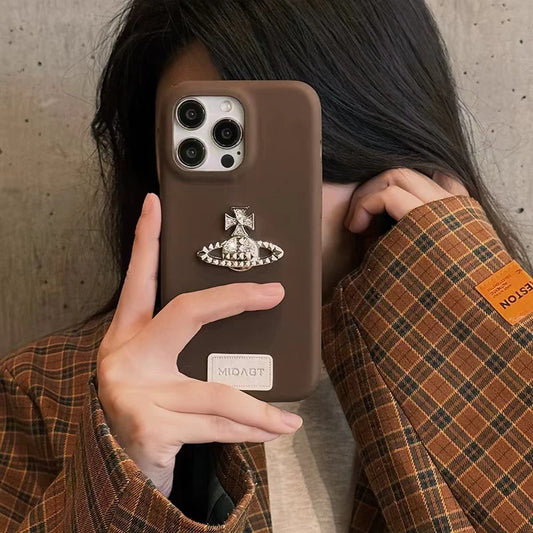 Lambskin leather all-inclusive hand strap Apple phone case