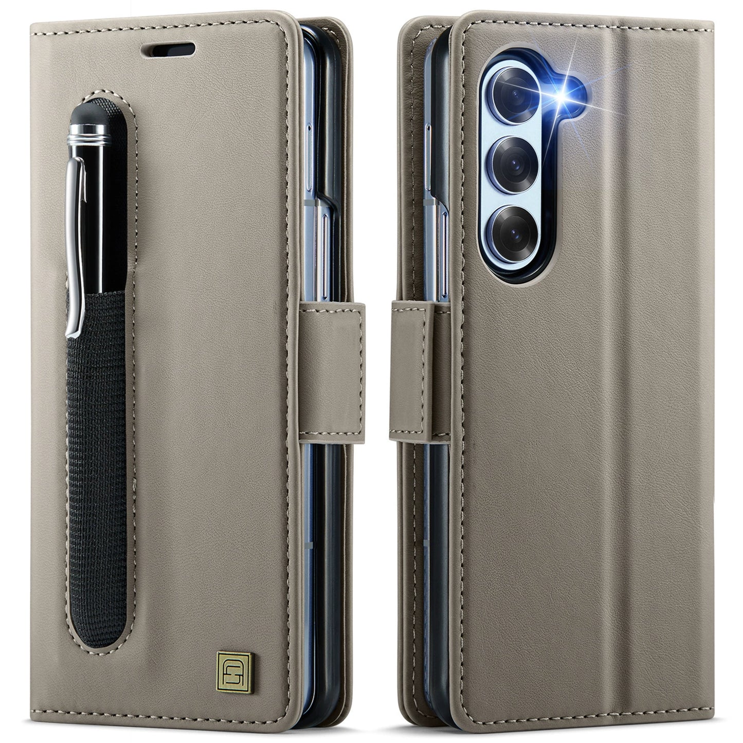 New Model For Galaxy ZFold6/5 Card Slot Leather Case Flip Cover