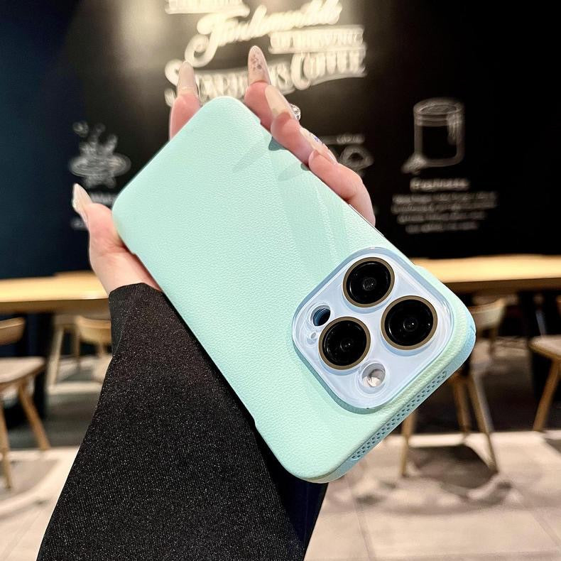 Litchi pattern borderless heat dissipation non-slip mobile phone case