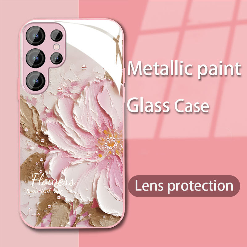 Samsung Oil Painting Peony Bracelet Phone Case