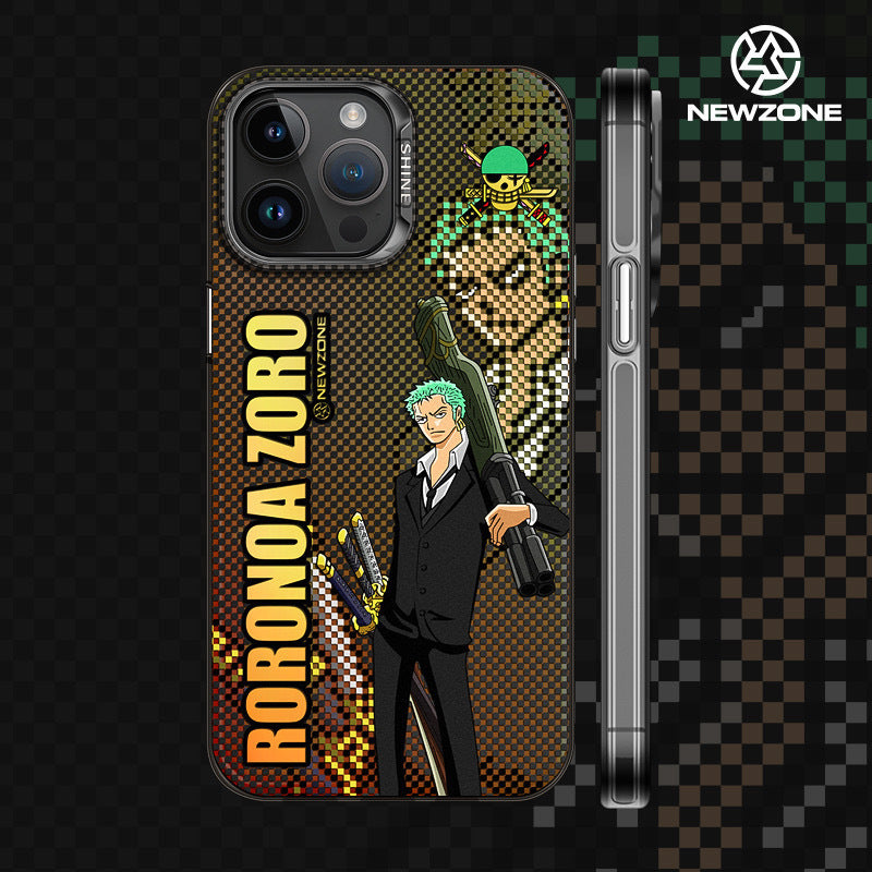 Zoro Luffy laser personalized anti-fall mobile phone case