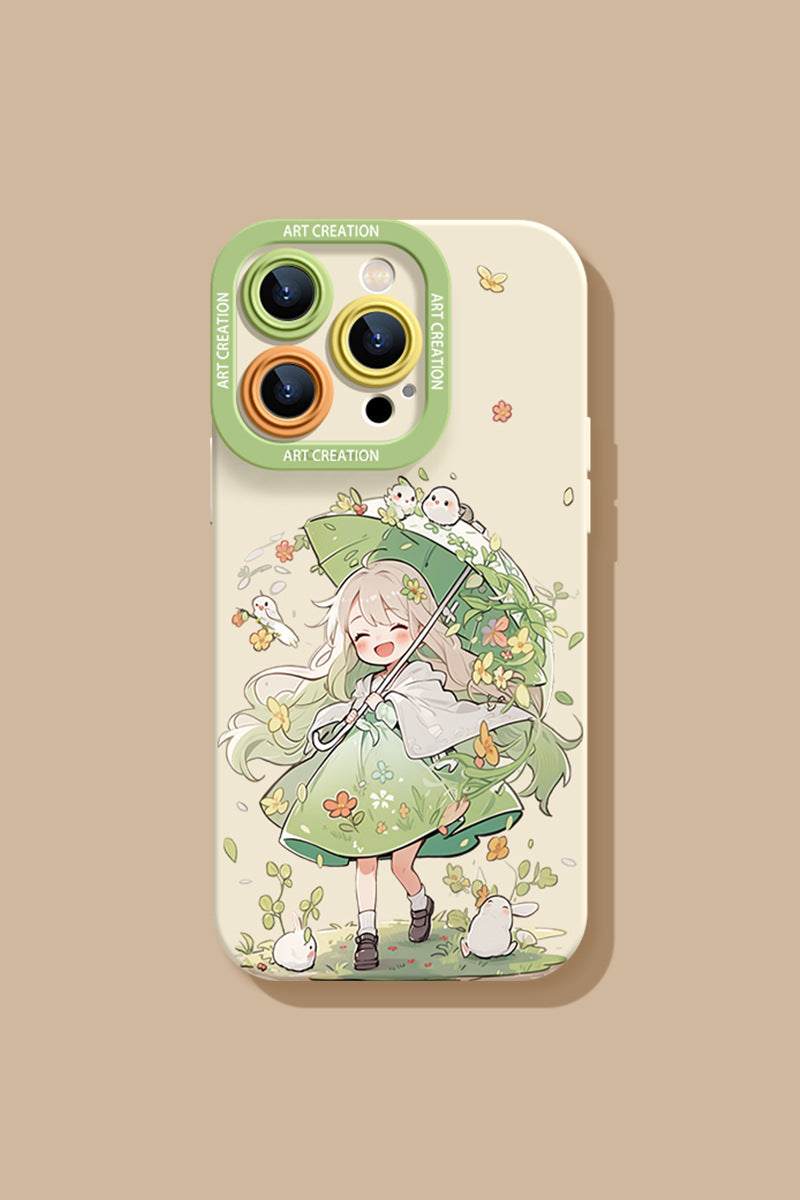 New style little girl silicone high-grade mobile phone case