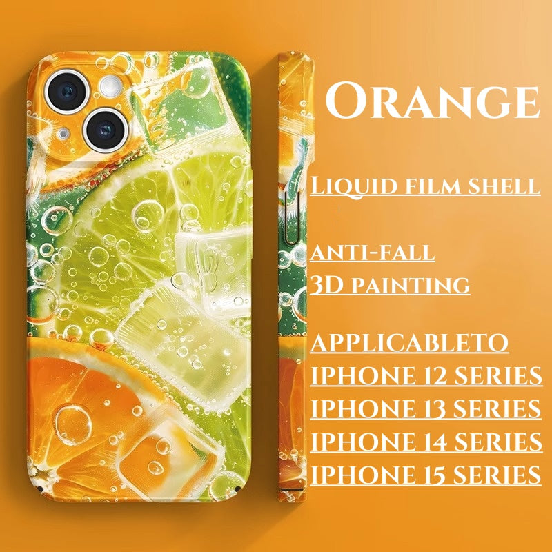 Painted summer iced fruit film phone case