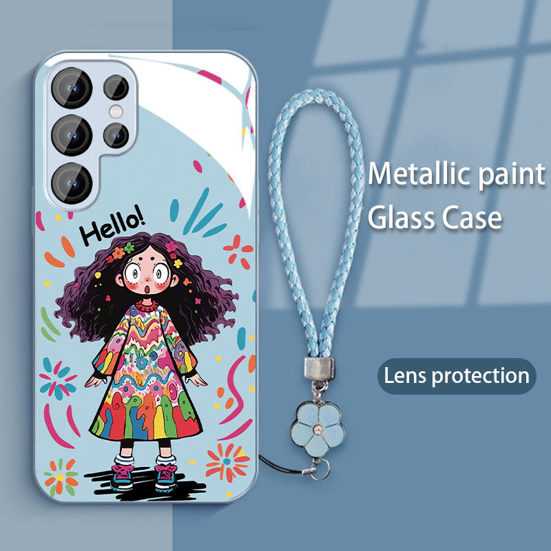 Samsung Graffiti Girl Glass Phone Case