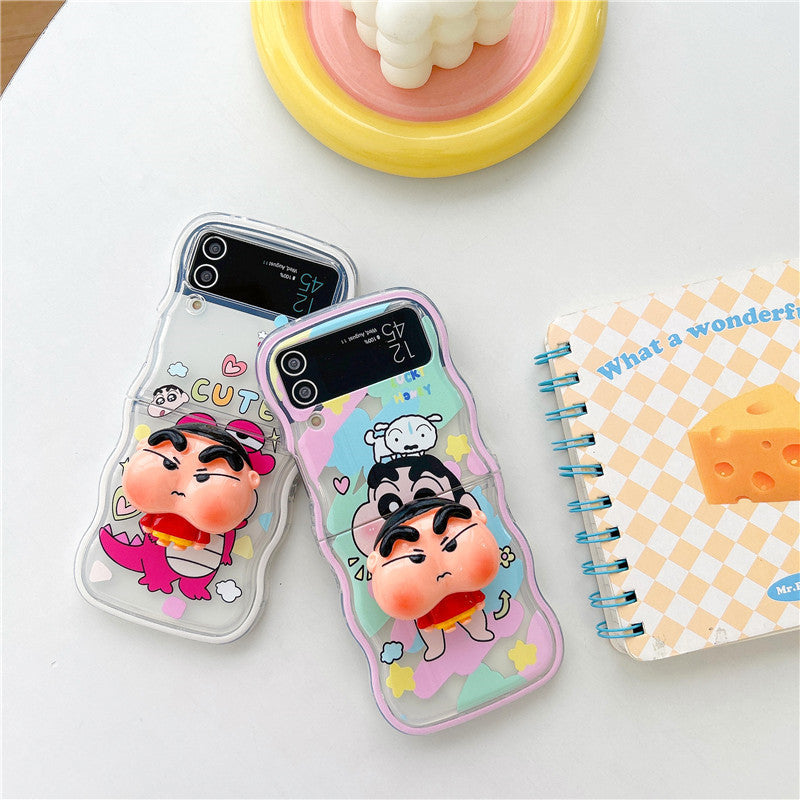 Cute cartoon Shin-chan stand phone case