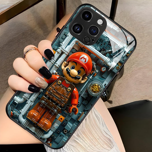 Mario Apple cartoon glass niche phone case