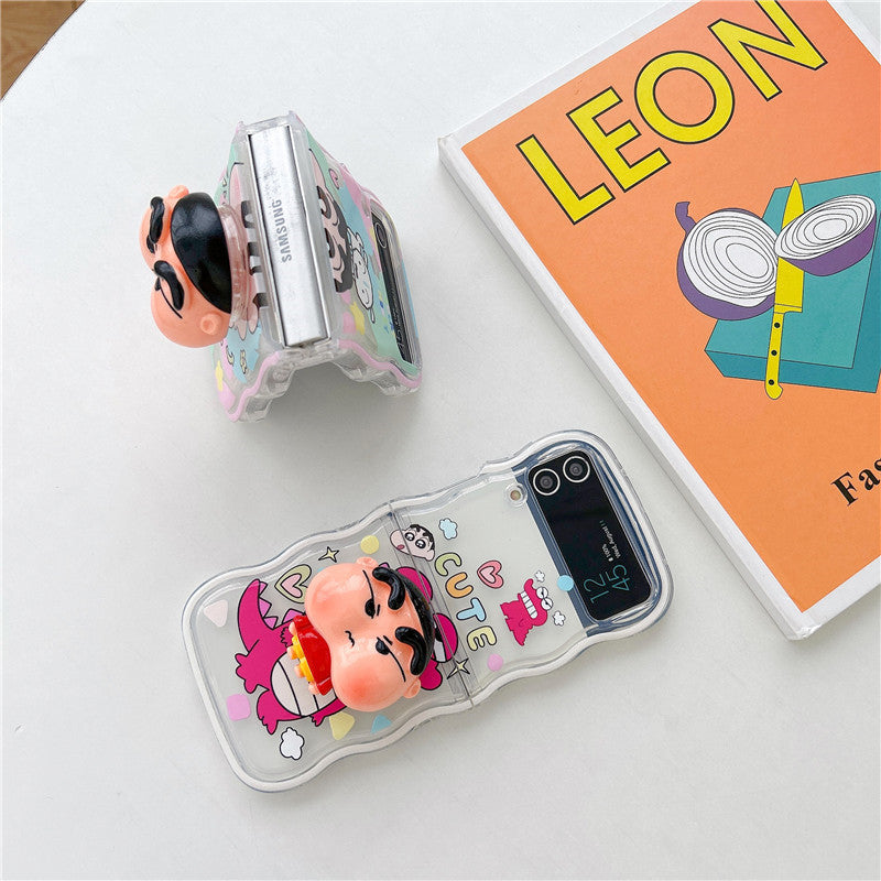 Cute cartoon Shin-chan stand phone case