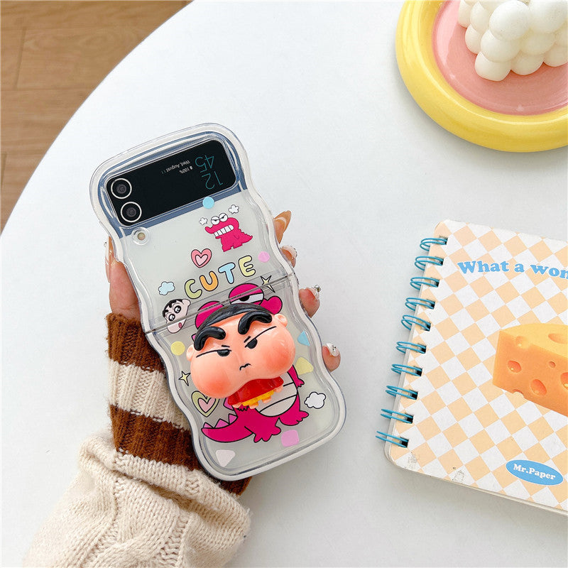 Cute cartoon Shin-chan stand phone case