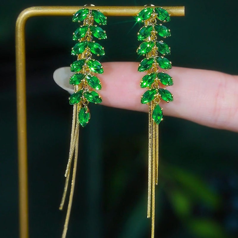 💐Mother's Day Pre-sale💝14K Gold-Plated Exquisite Long Wheat Tassel Earrings