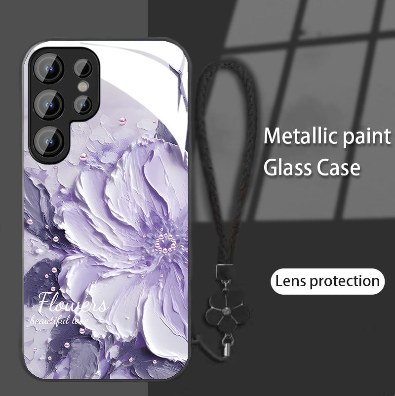 Samsung Oil Painting Peony Bracelet Phone Case