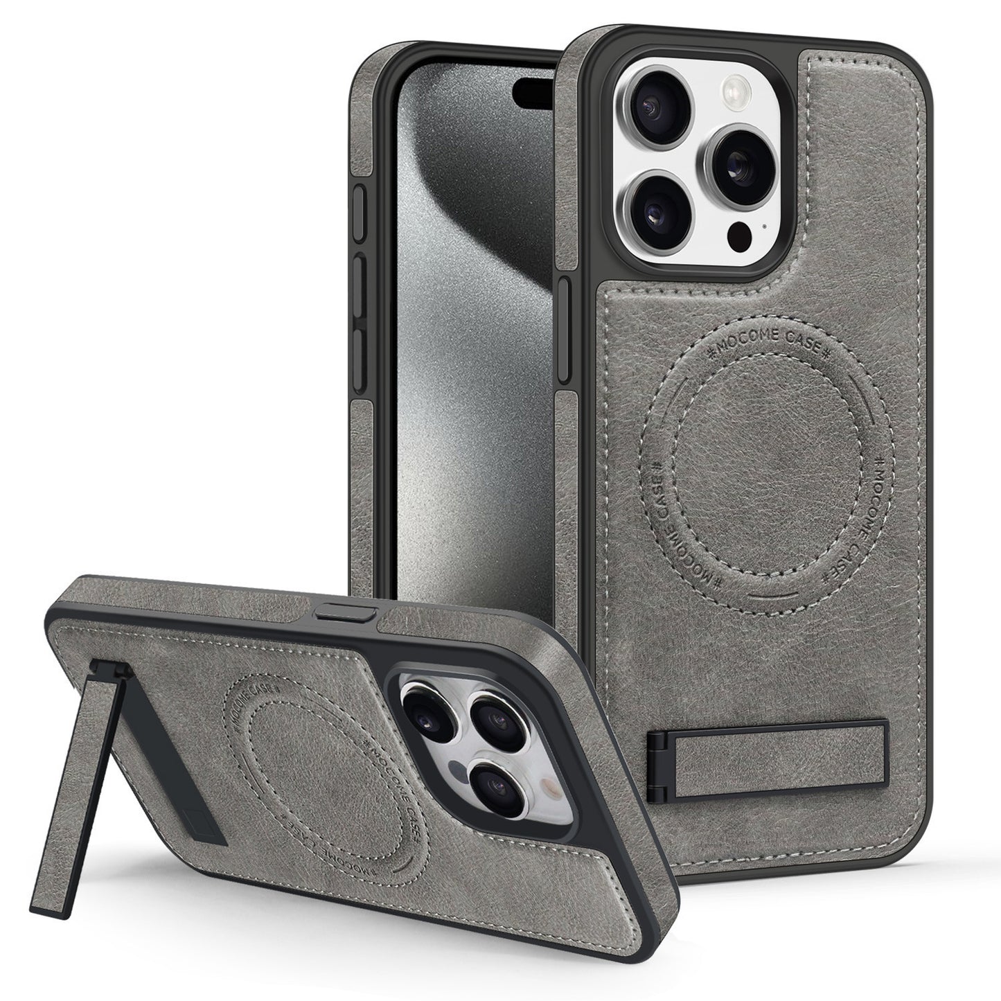 Leather Magnetic Drop-Proof Stand Phone Case