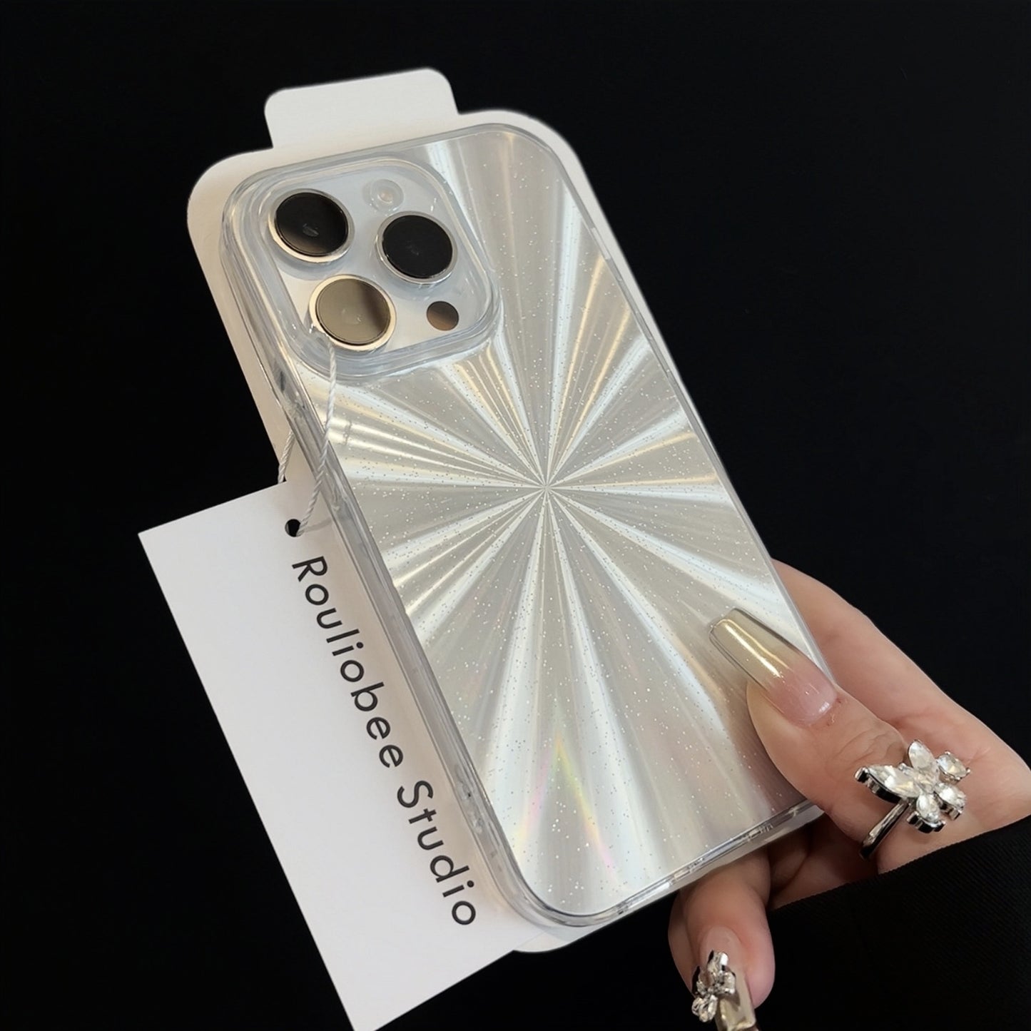 ins high-end aurora glitter mobile phone case apple