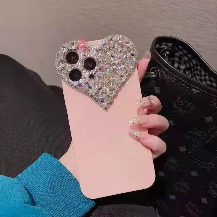 Heart Gem Silicone Diamond Phone Case