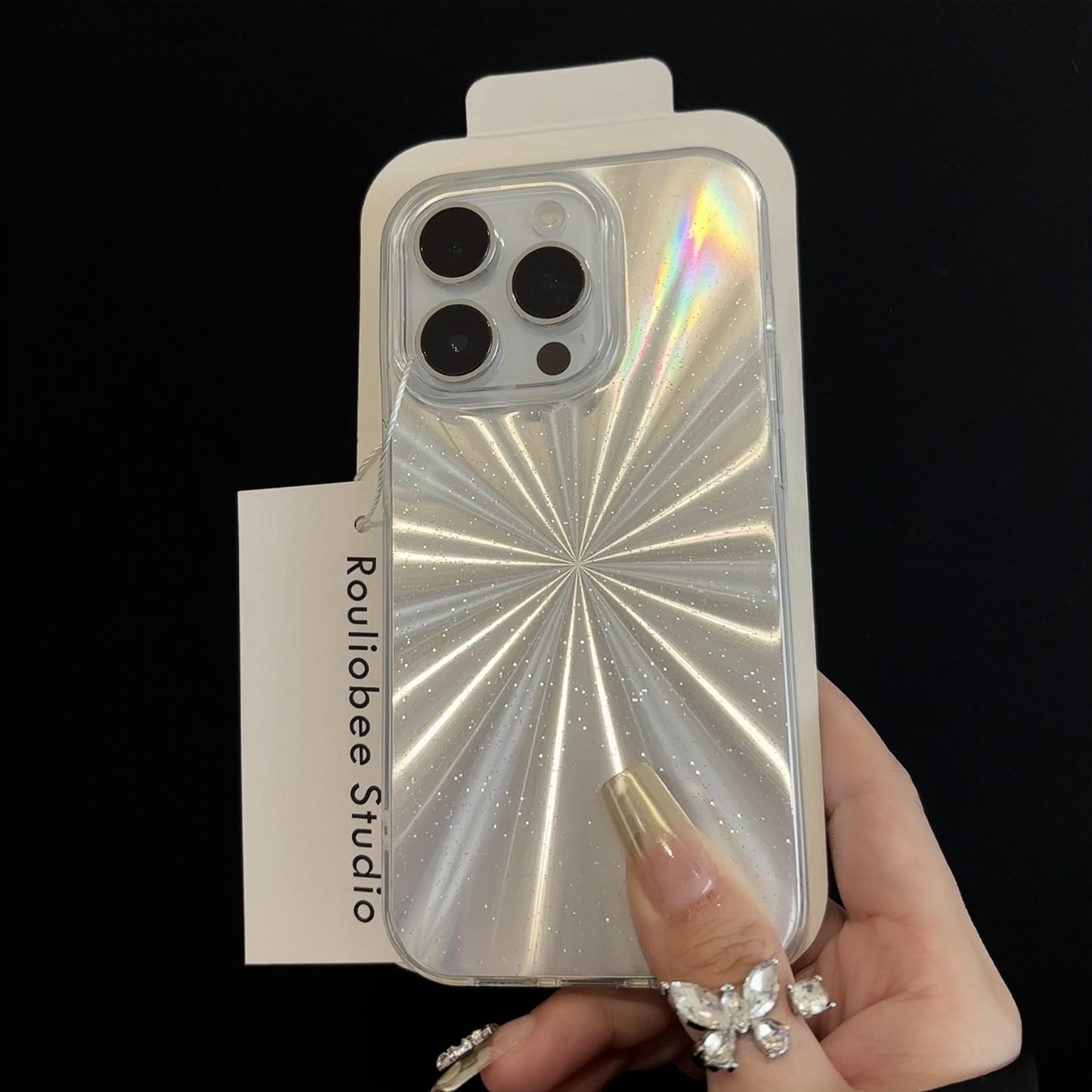 ins high-end aurora glitter mobile phone case apple