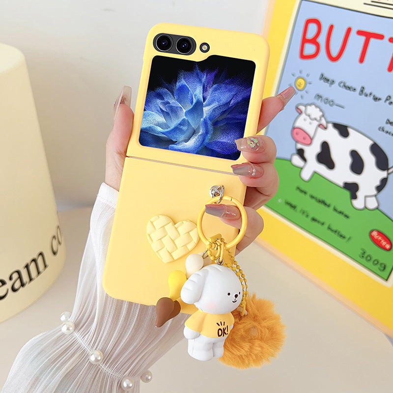 Silicone diamond heart cartoon pendant mobile phone case