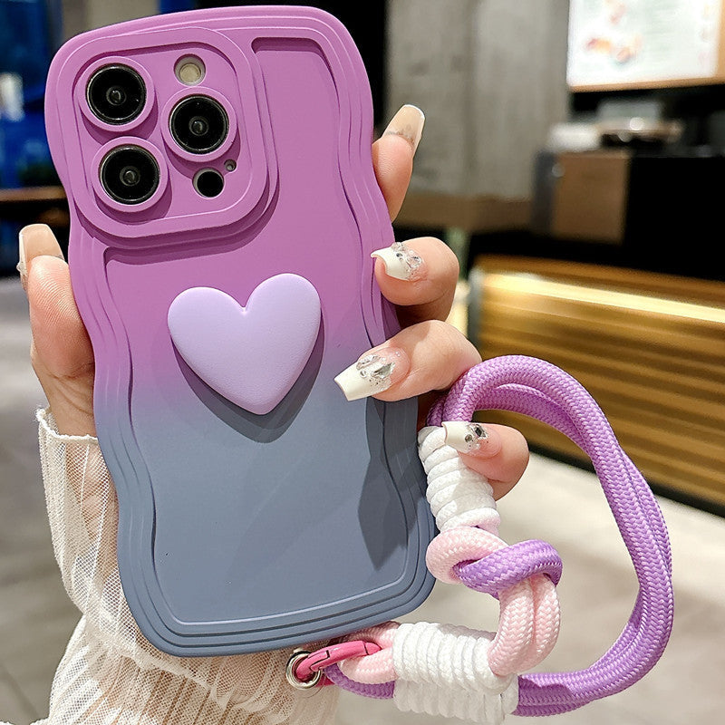 Love Lanyard Silicone Case for iPhone