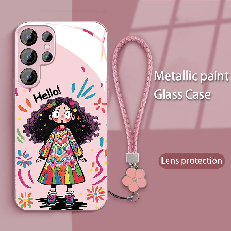 Samsung Graffiti Girl Glass Phone Case