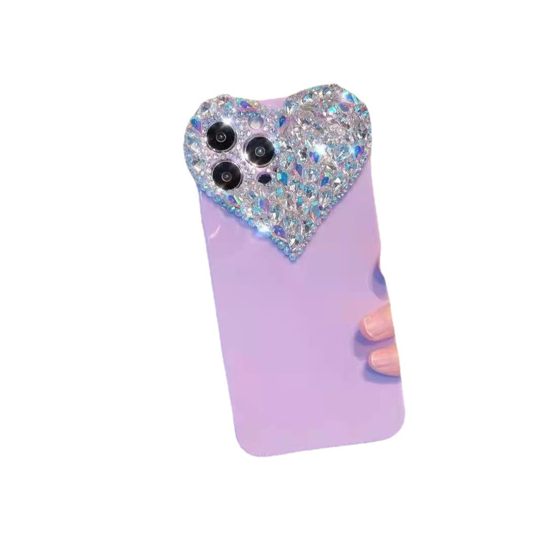 Heart Gem Silicone Diamond Phone Case