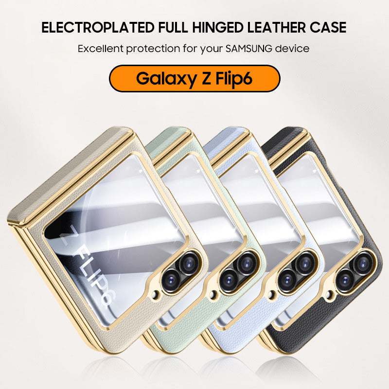 Samsung Series | Galaxy Z Flip6 Folding Leather Case