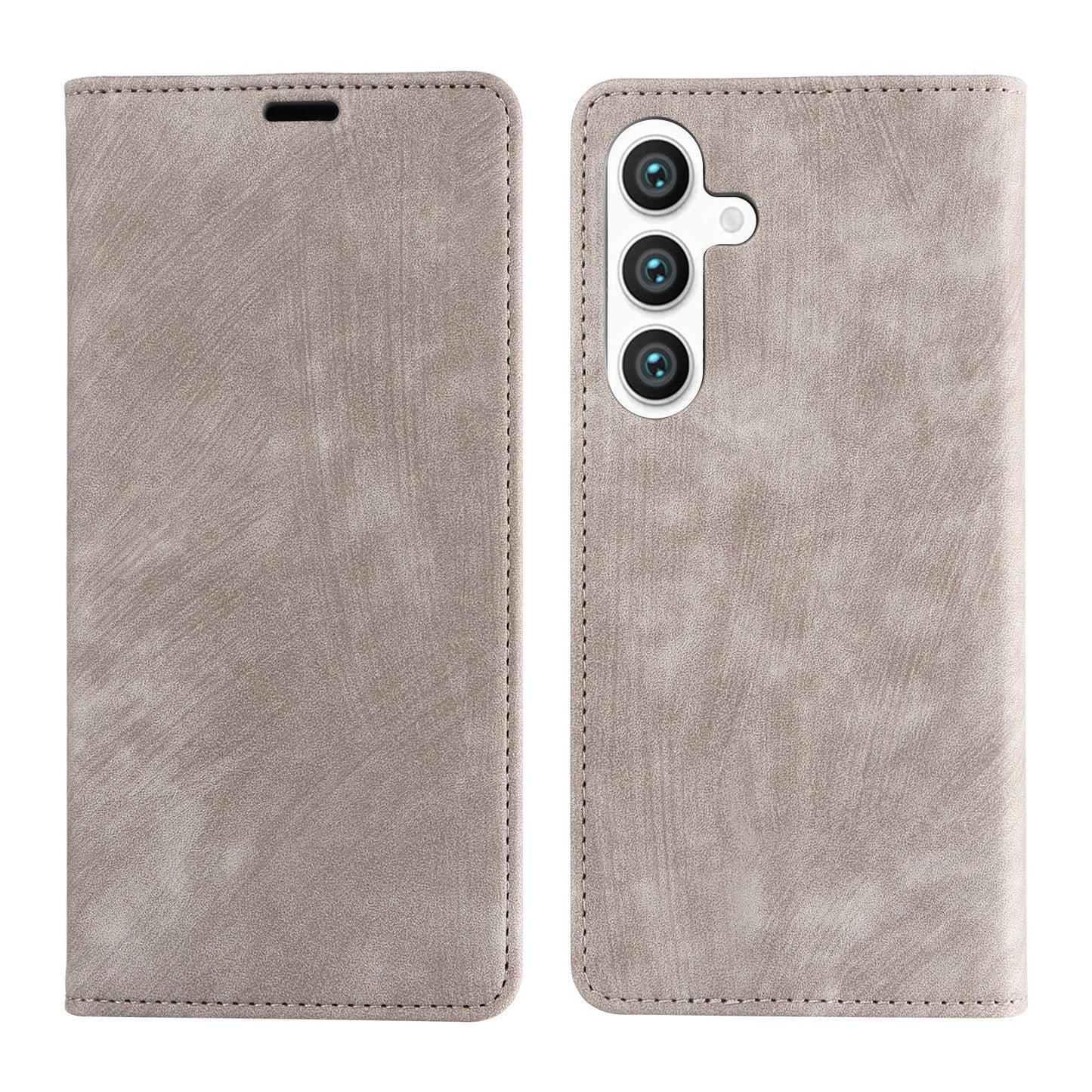 Premium na magnetic lambskin cover retro card flip phone case