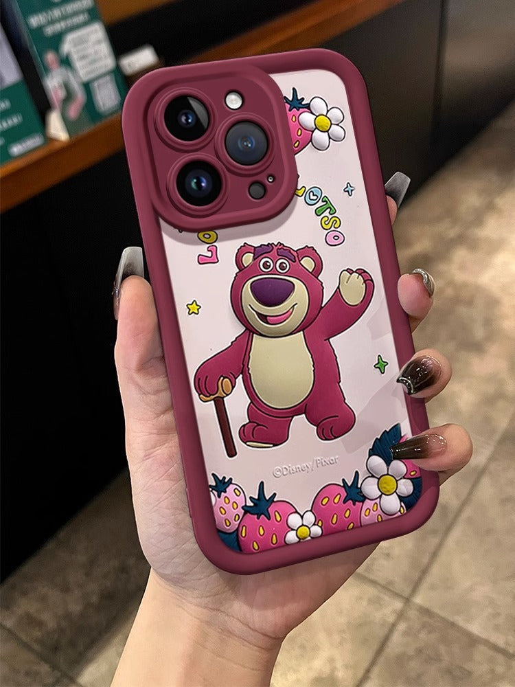 Cane Strawberry Bear Cartoon Phone Case