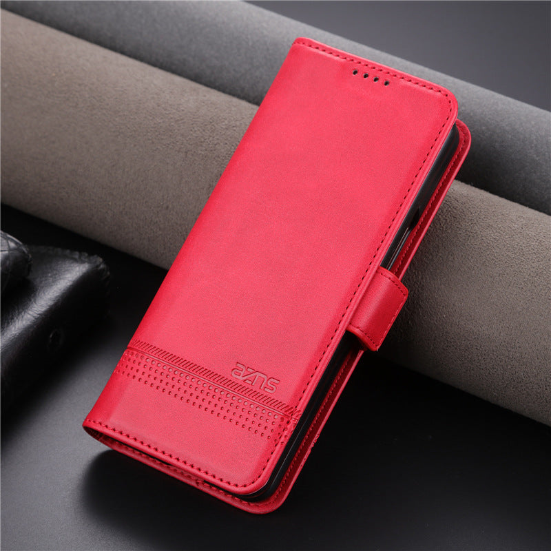 Angkop para sa Samsung z fold 3/4/5 premium genuine leather case retro business mobile phone case