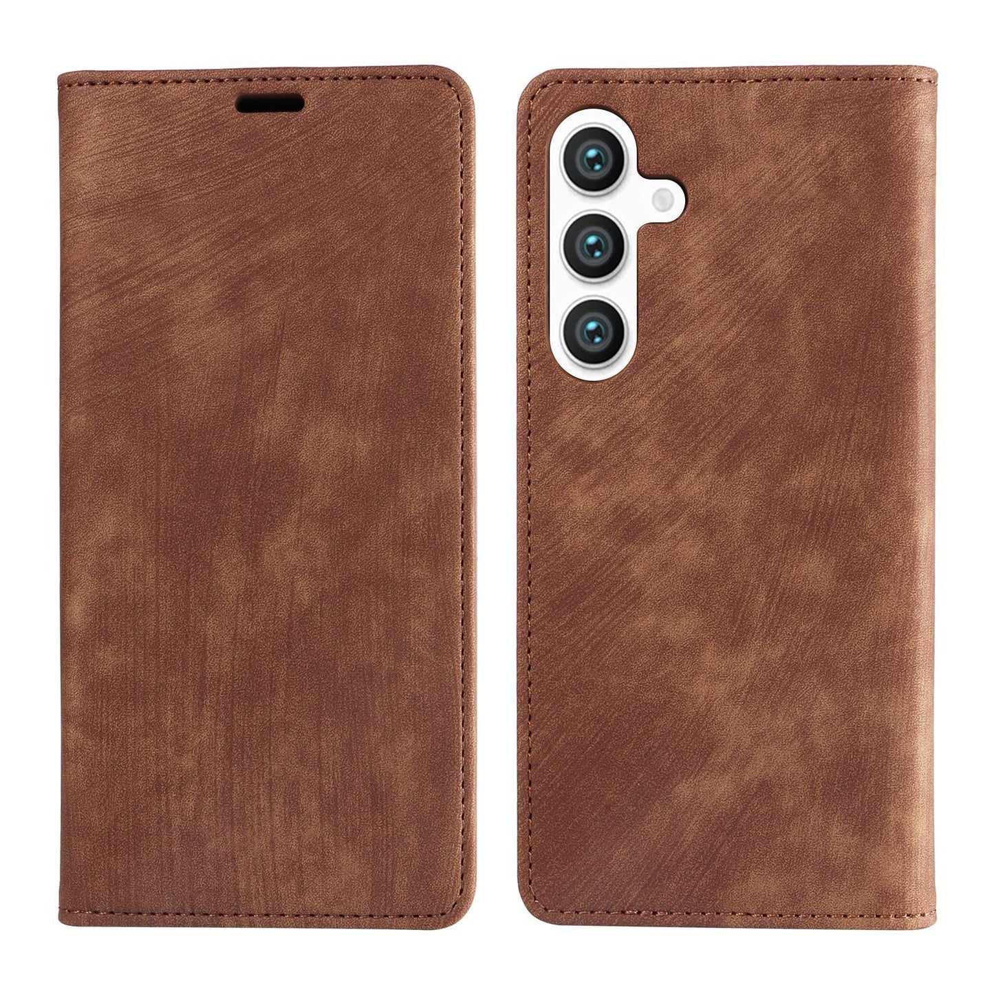 Premium na magnetic lambskin cover retro card flip phone case