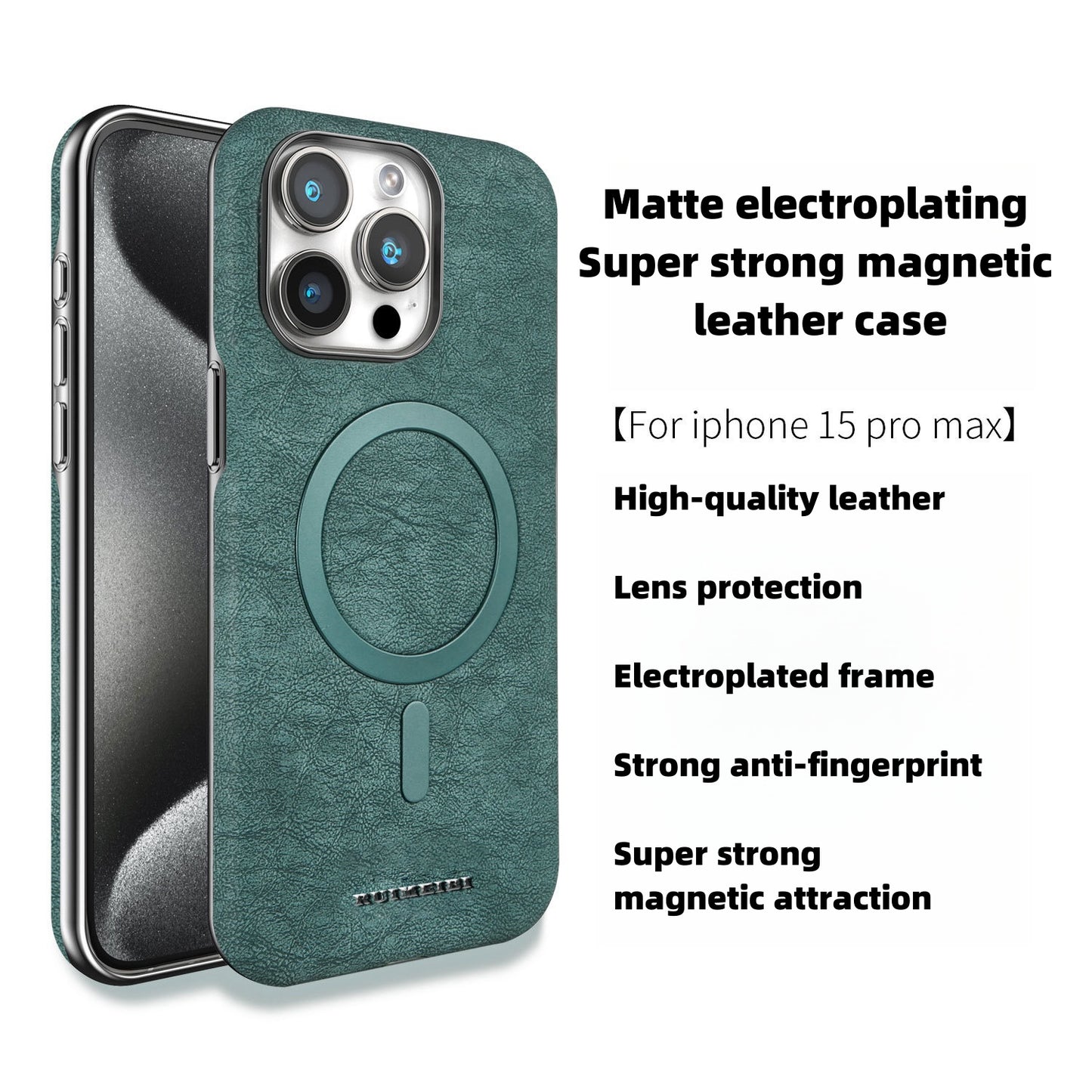 IPhone high-end business super strong magnetic leather mobile phone case