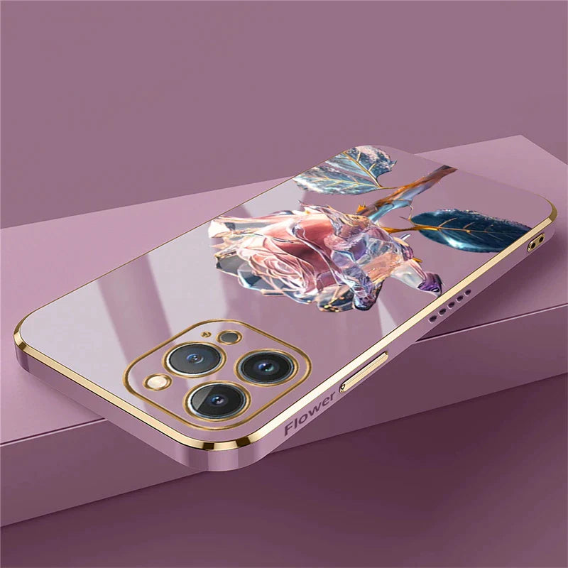 Rose Flower Soft Case For iPhone