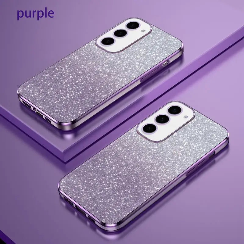 Gradient Glitter Plating Silicone Case for Samsung