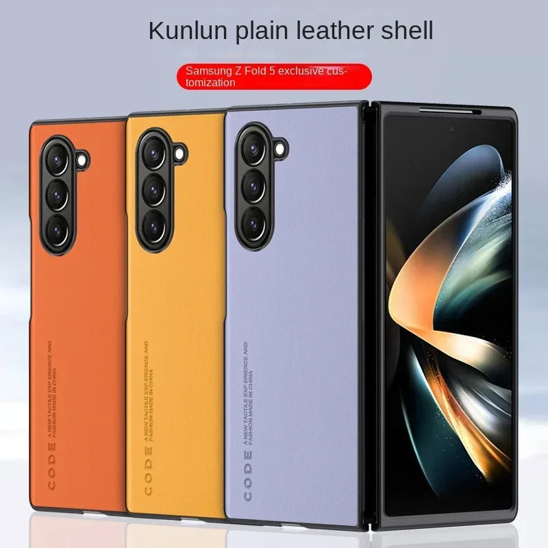 Carbon Fiber PU Leather Phone Case for Samsung Galaxy