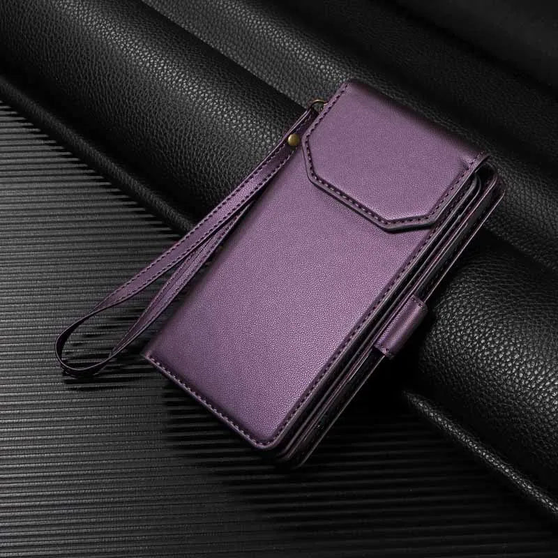 Leather Flip Wallet Multi-card Case For Samsung
