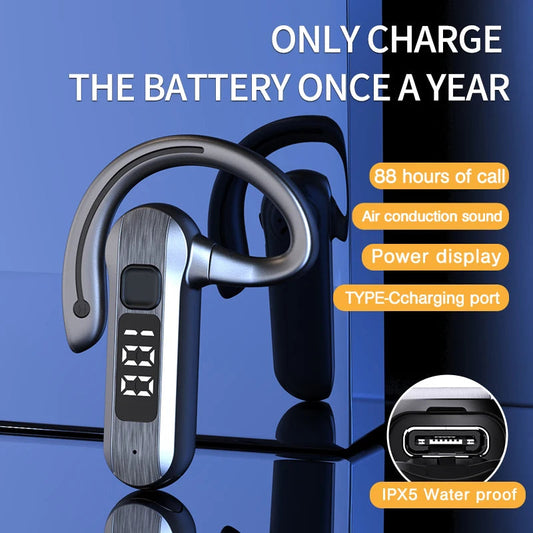 New Sports Bluetooth Bone Conduction Noise Cancelling Headphones with Microphone