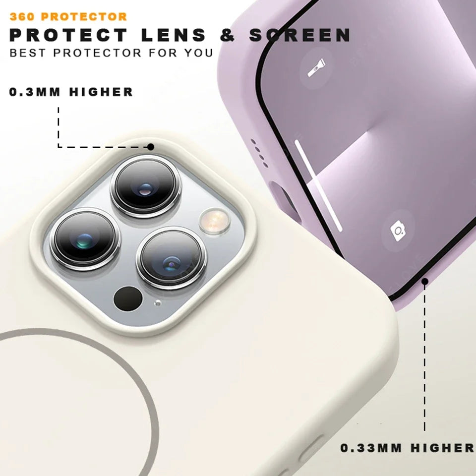 New Magnetic Liquid Silicone Lanyard Phone Case For iPhone