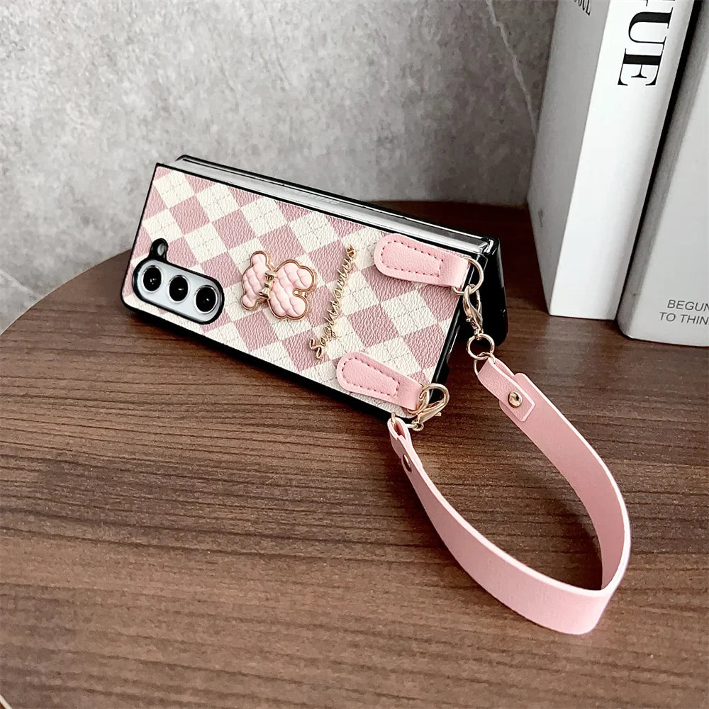 Fashion Bear Diamond Case with Cute Strap