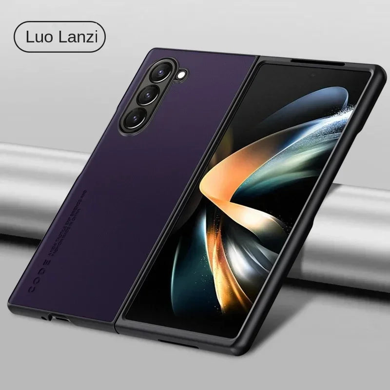 Carbon Fiber PU Leather Phone Case for Samsung Galaxy