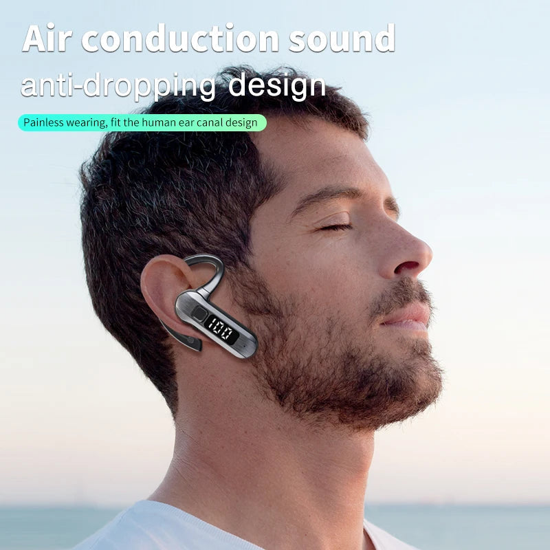 New Sports Bluetooth Bone Conduction Noise Cancelling Headphones with Microphone